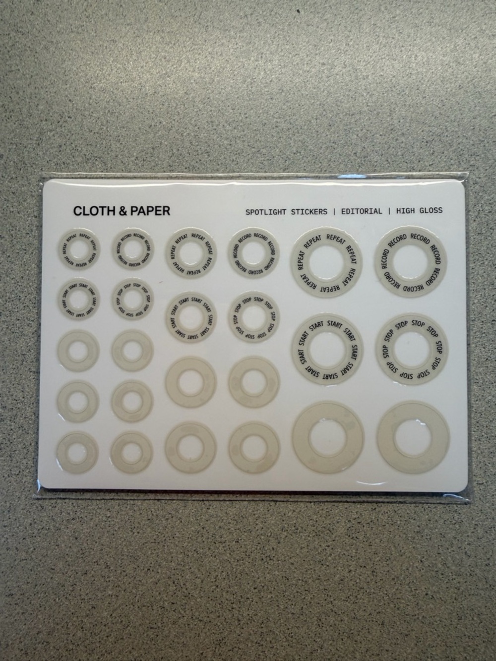 Cloth & Paper February Intention Box Spotlight Stickers